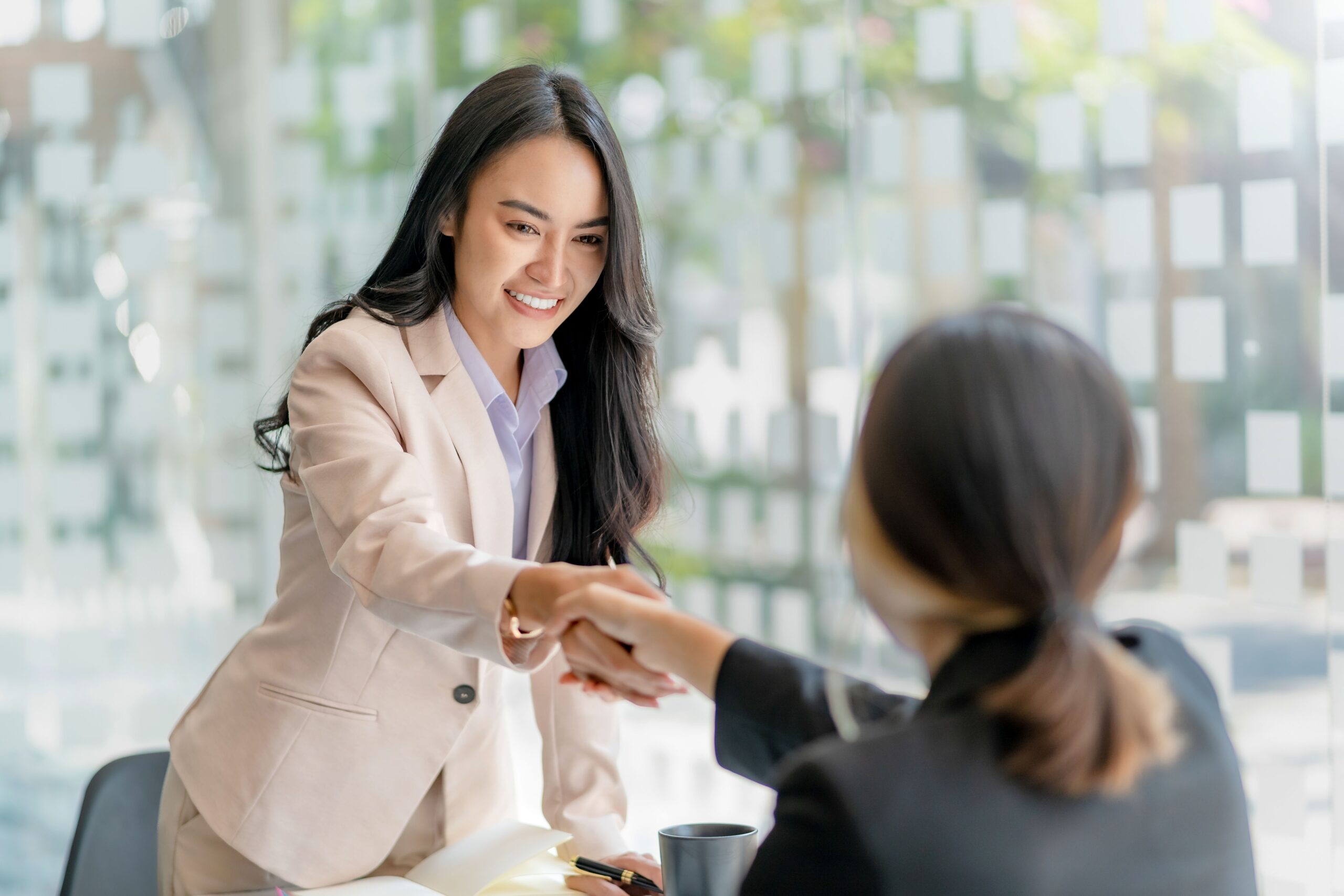 woman hired in entry-level sales job