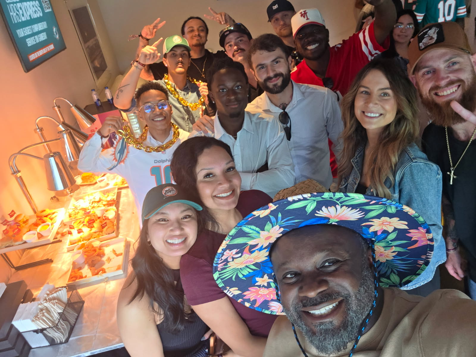 The Legacy Marketing Management team celebrating at a party.